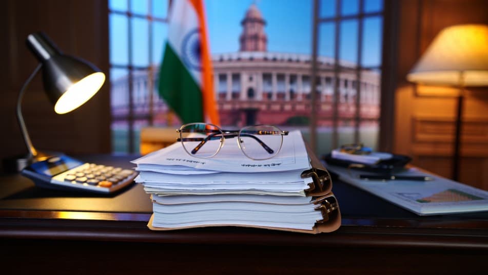 Indian salaried employee reviewing income tax calculations under the new tax regime